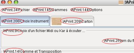 les clefs de traduction sont affichées en tête du message